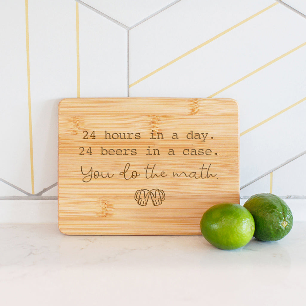 You Do the Math - Bamboo Bar Board 6" x 8"