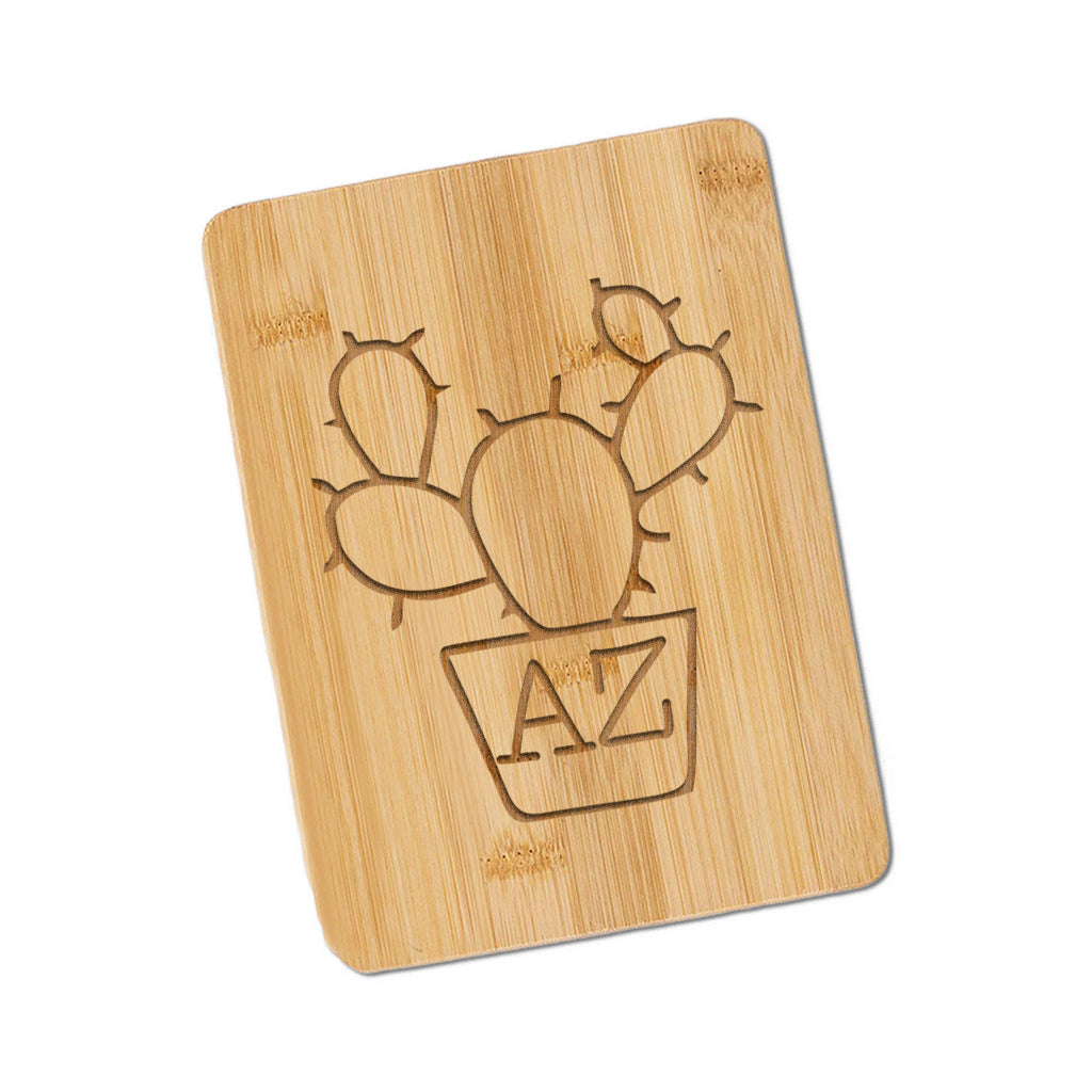 AZ Cactus - Bamboo Bar Board - 6 x 8 inches