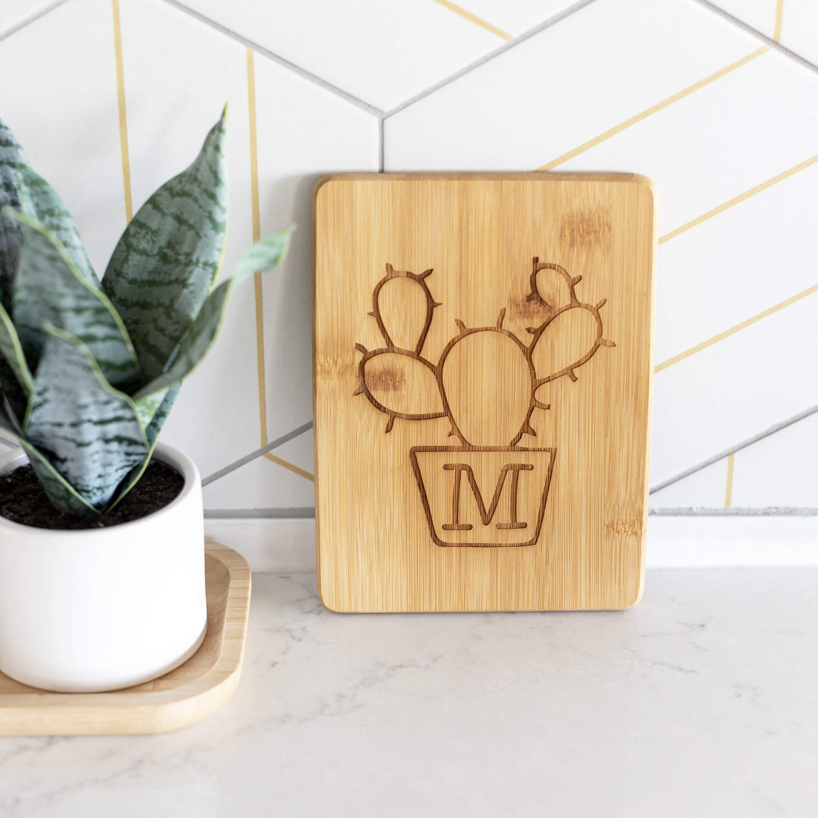 Personalized Bamboo Bar Board - 6 x 8 inches