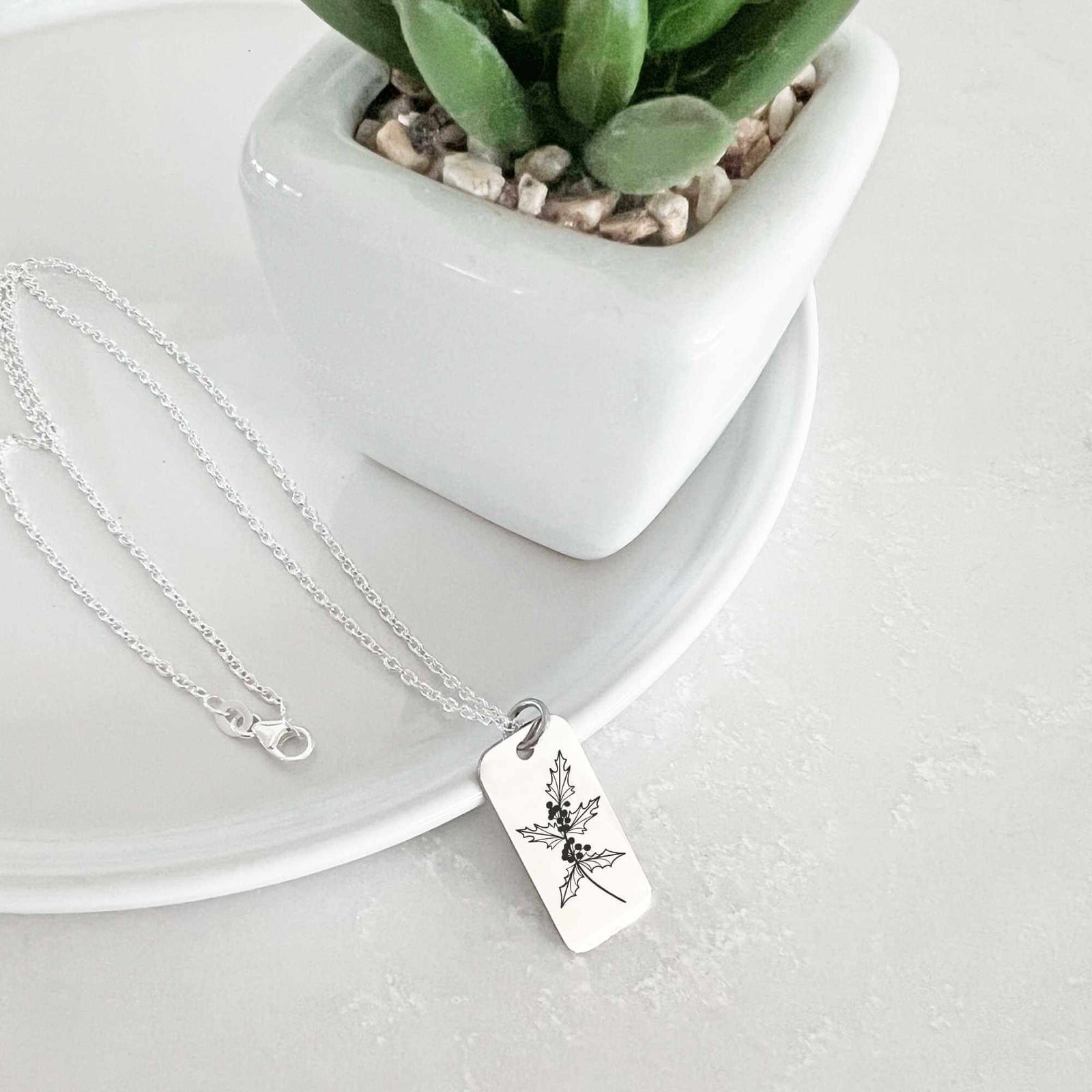 Custom Birth Flower Necklace