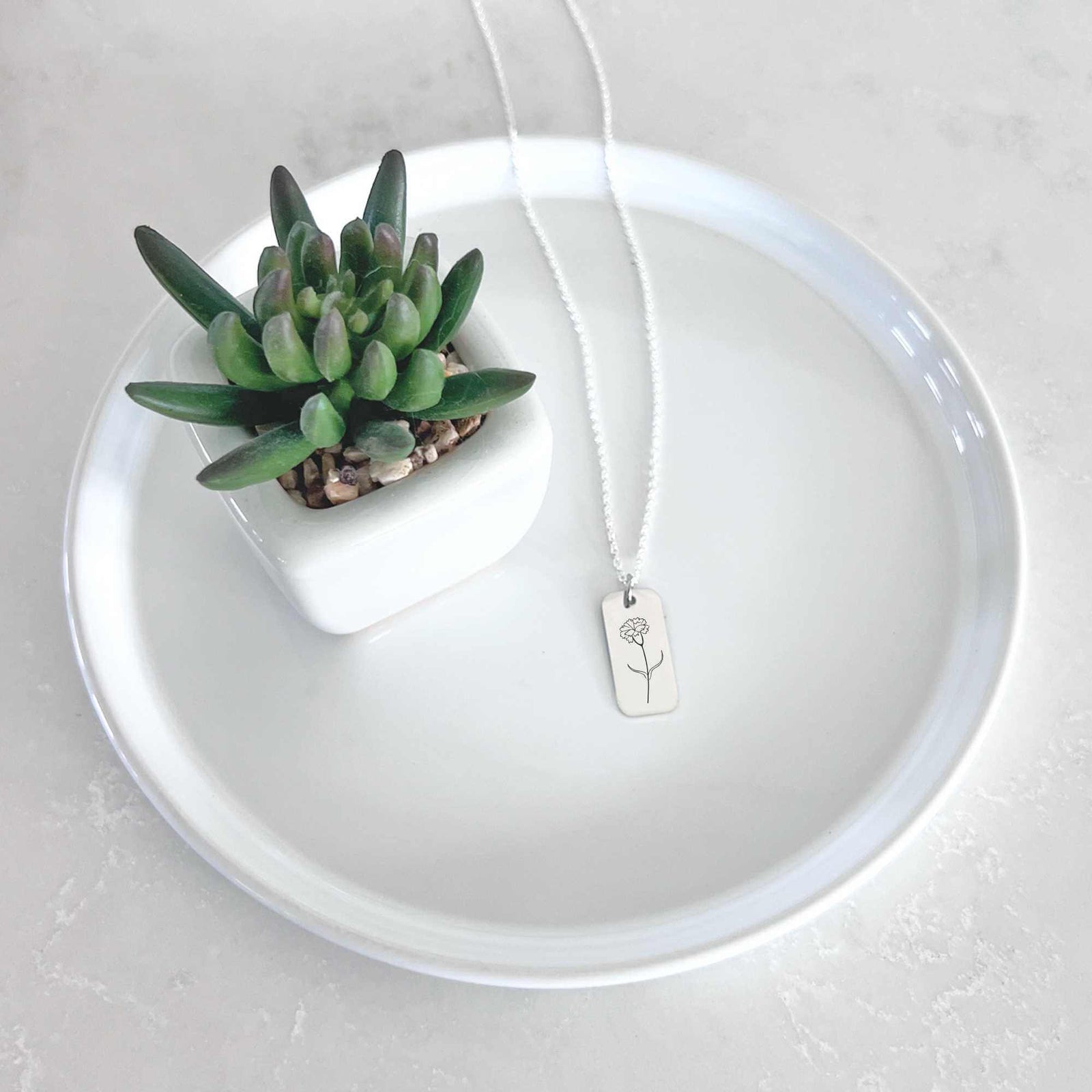 Custom Birth Flower Necklace