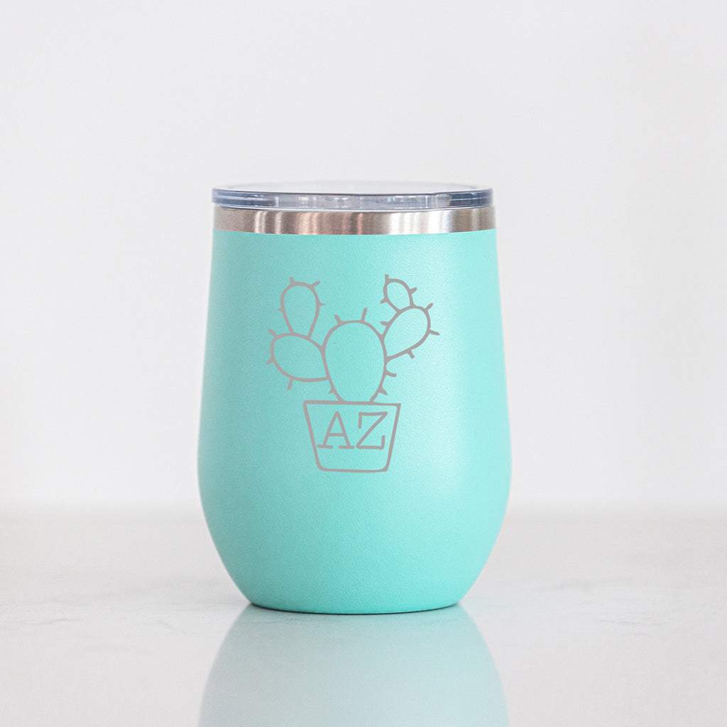 AZ Cactus Wine Tumbler - 12 oz.