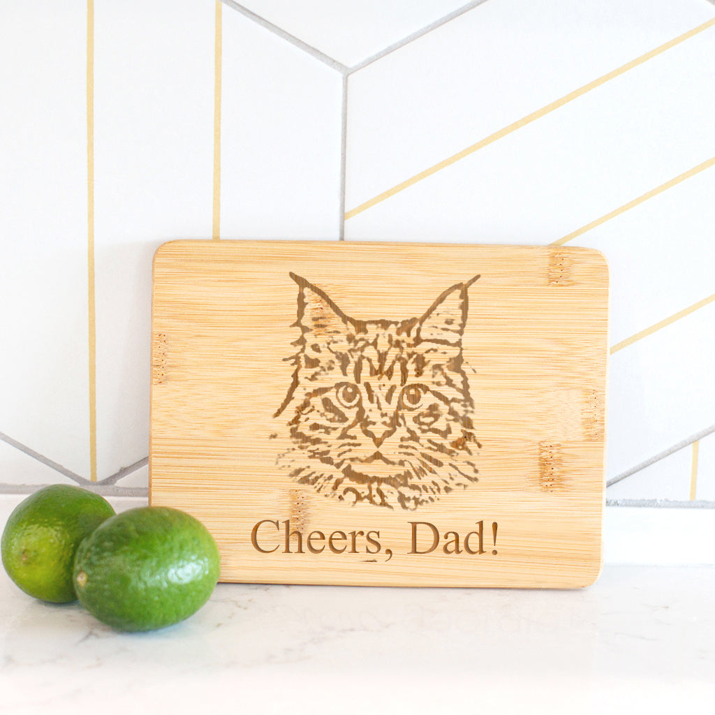 Engraved Pet Photo Bar Tools for Cat Dad - Gift Set