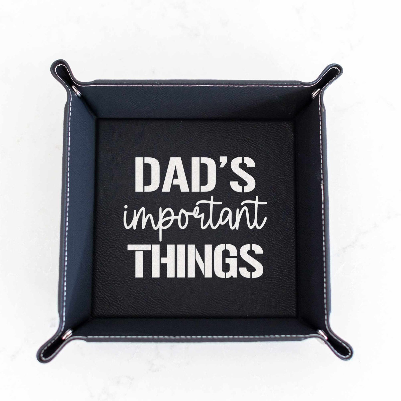 His Important Things - Vegan Leather Valet Tray