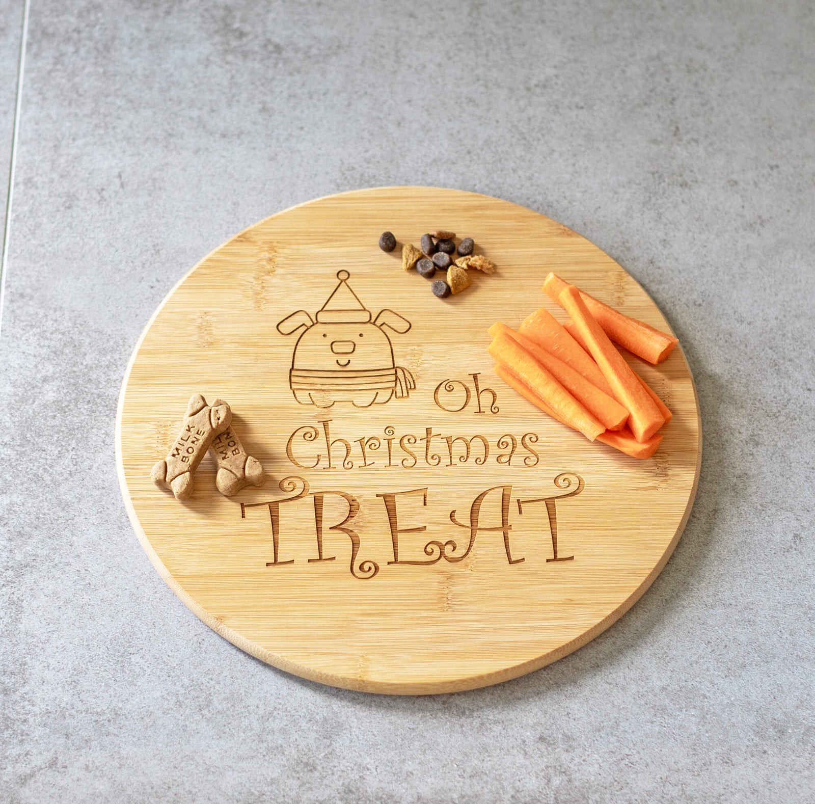 Oh Christmas Treat - Pet's Barkuterie Board - Bamboo