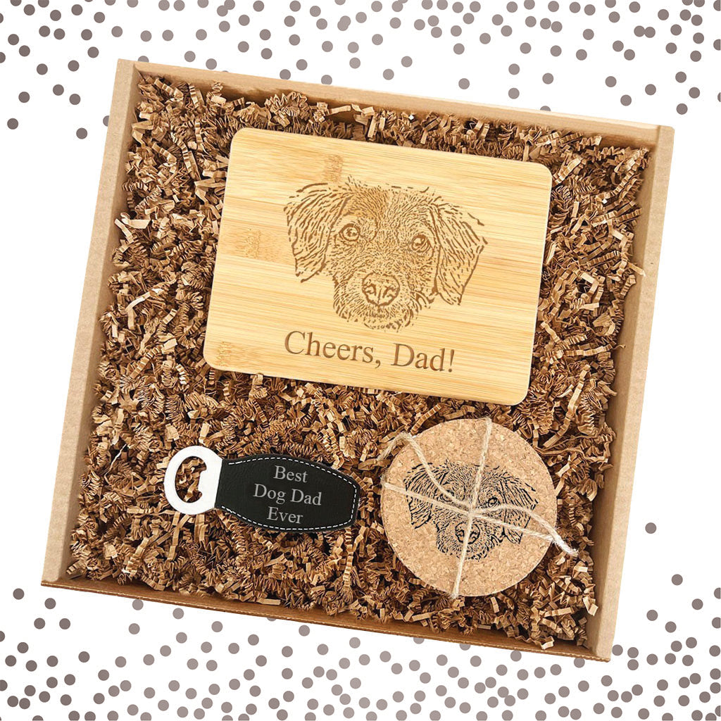 Engraved Pet Photo Bar Tools for Dog Dad - Gift Set