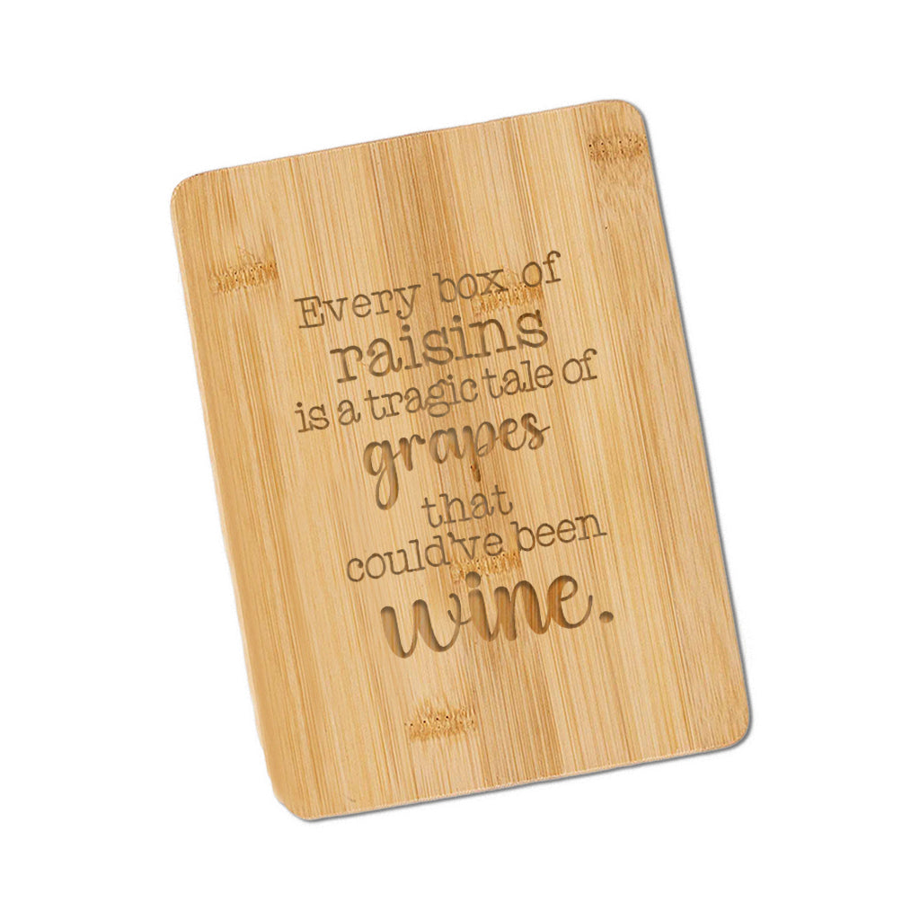 A Tragic Tale of Grapes- Bamboo Bar Board - 6 x 8 inches