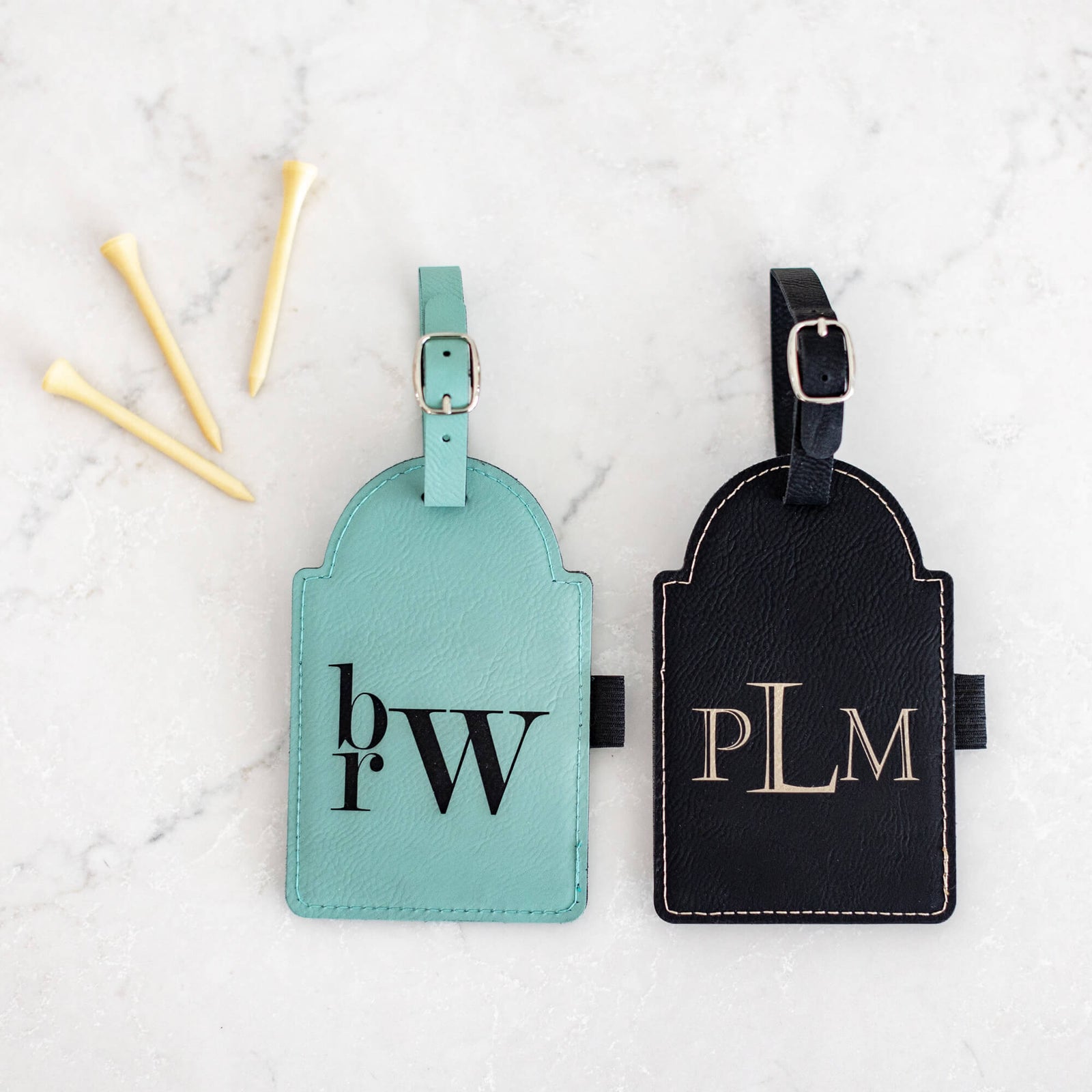 Monogrammed Golf Bag Tag with Tees