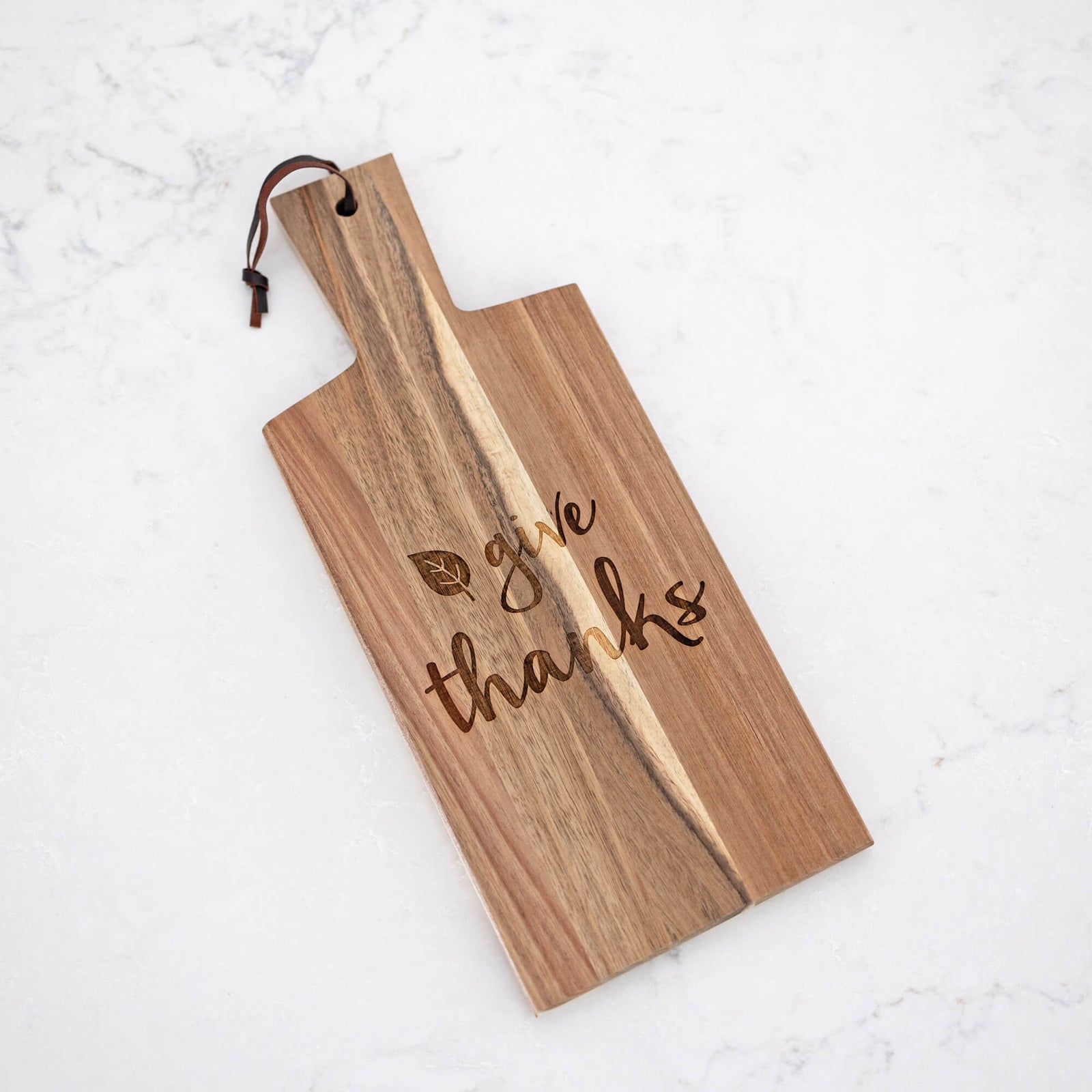 Give Thanks - Acacia Wood Serving Board