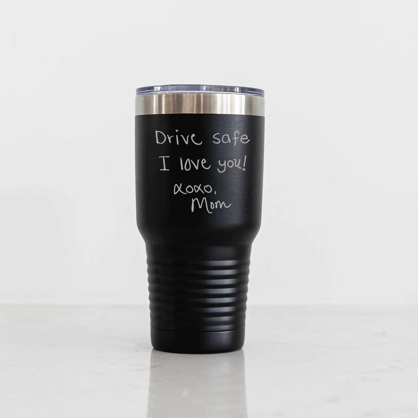 Custom Ringneck Tumbler with Engraved Handwriting - 30 oz.