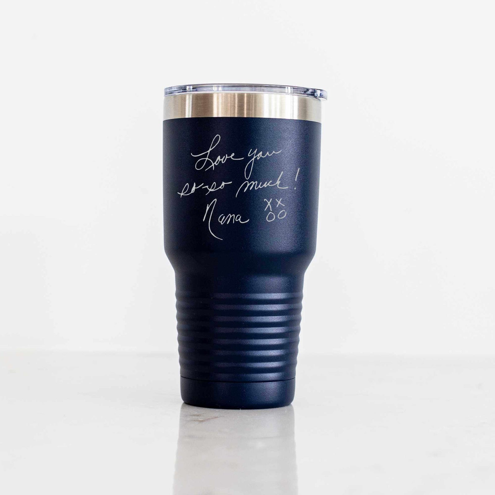 Custom Ringneck Tumbler with Engraved Handwriting - 30 oz.