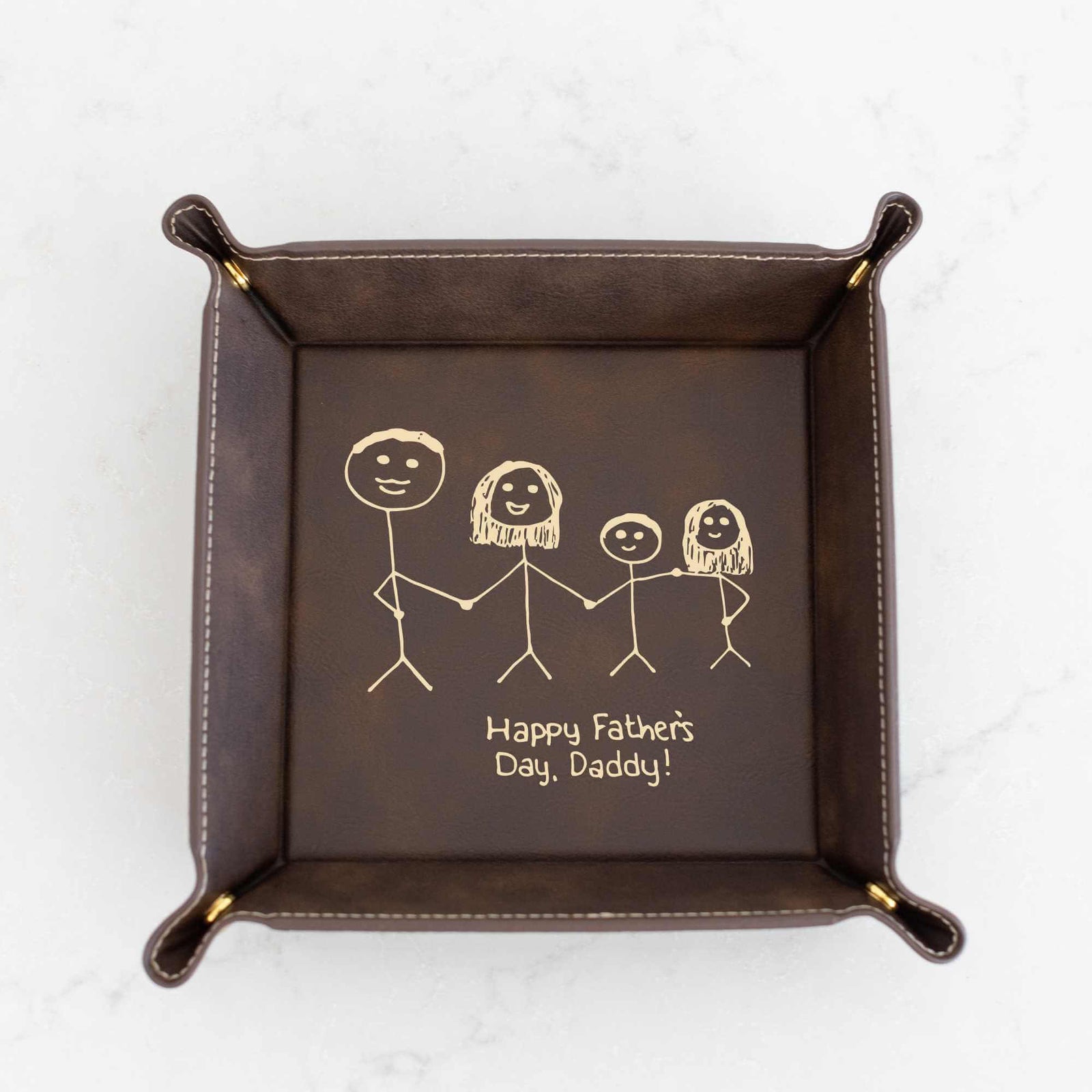 Handwriting Valet Tray - Vegan Leather