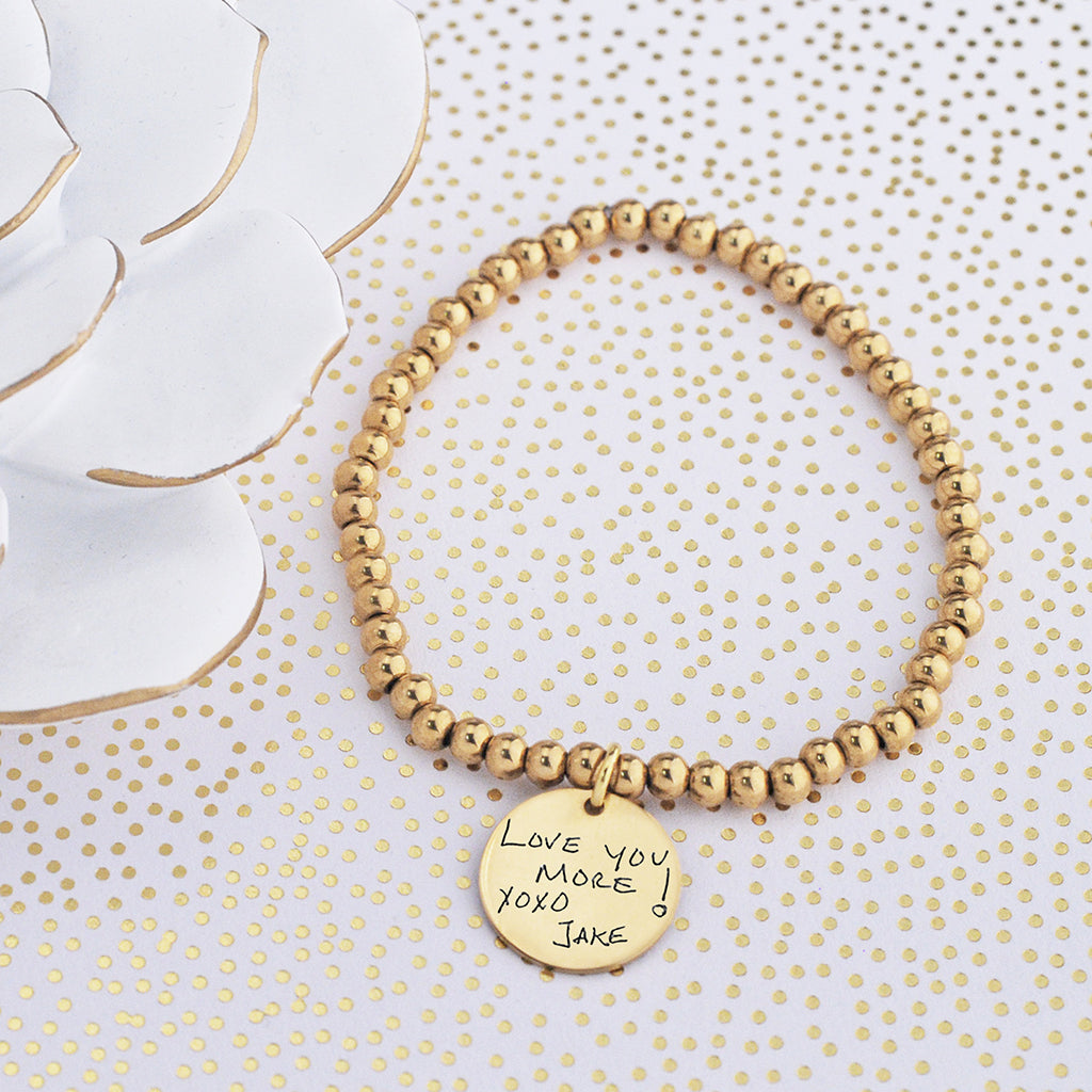 Handwriting Stretch Bracelet for Wife