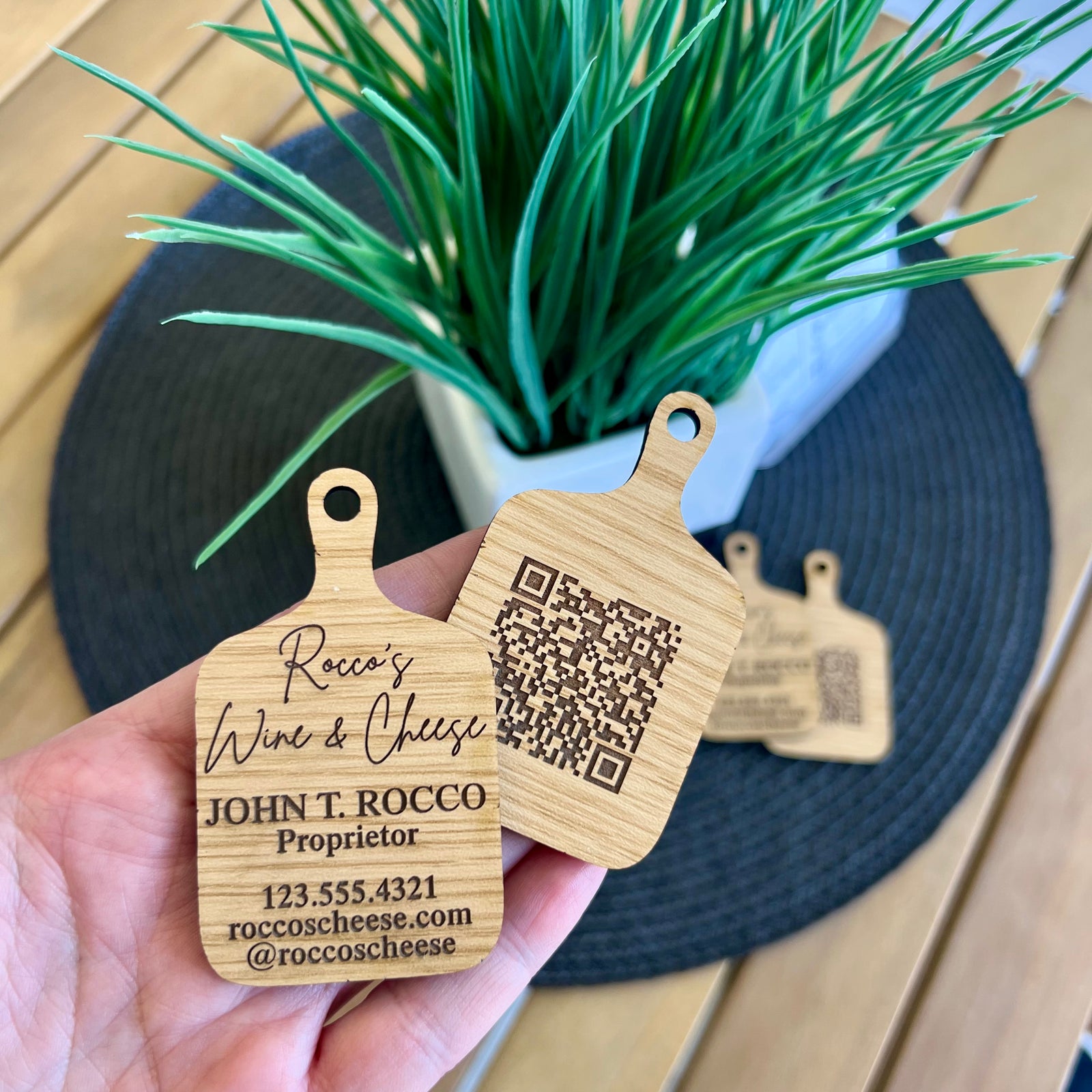 Wood Business Cards - Charcuterie