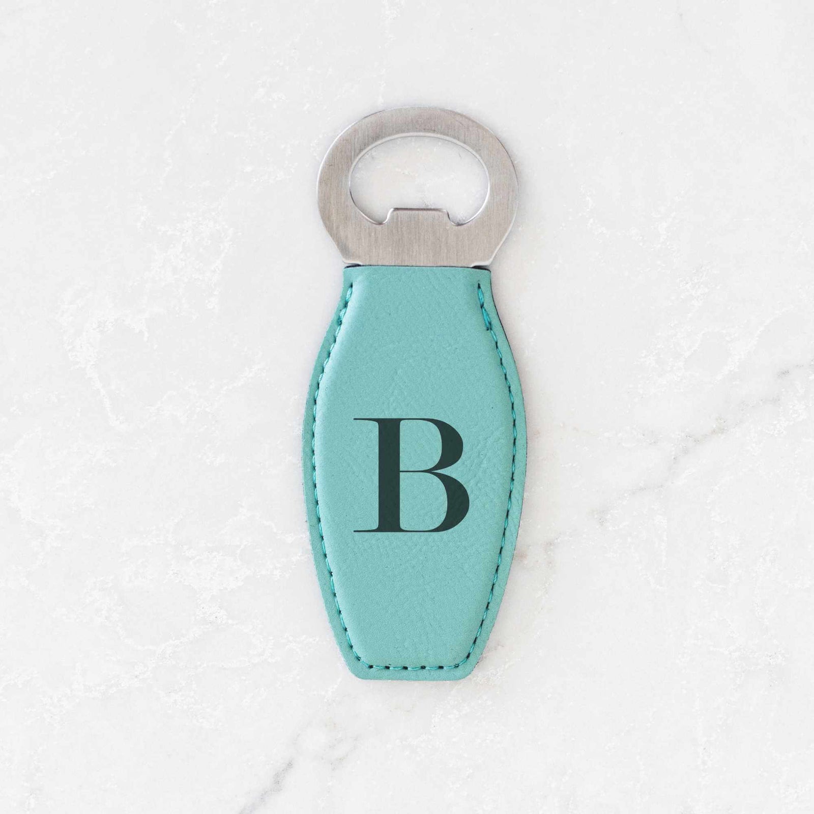Personalized Vegan Leather Bottle Opener with Magnet