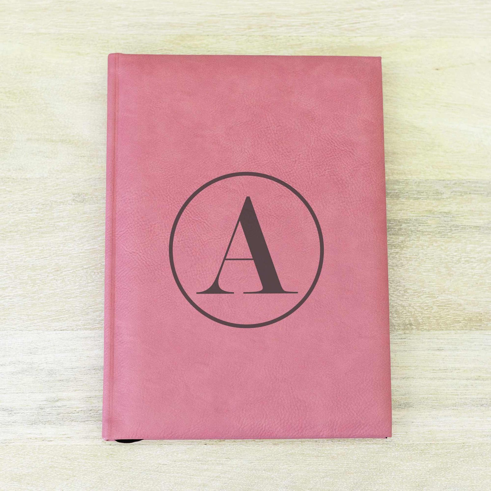 Vegan Leather Sketchbook with Initial