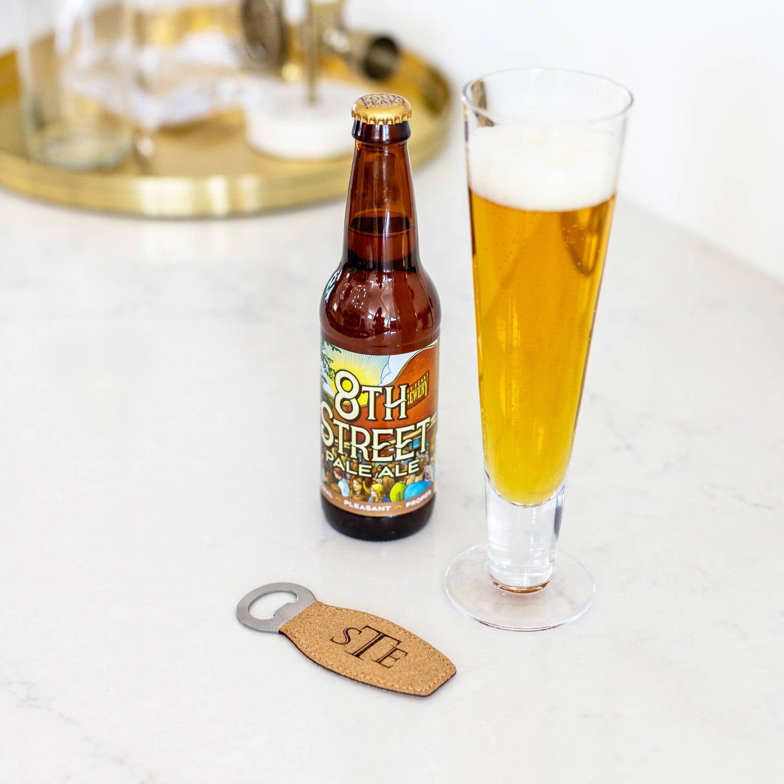 Monogrammed Bottle Opener with Magnet