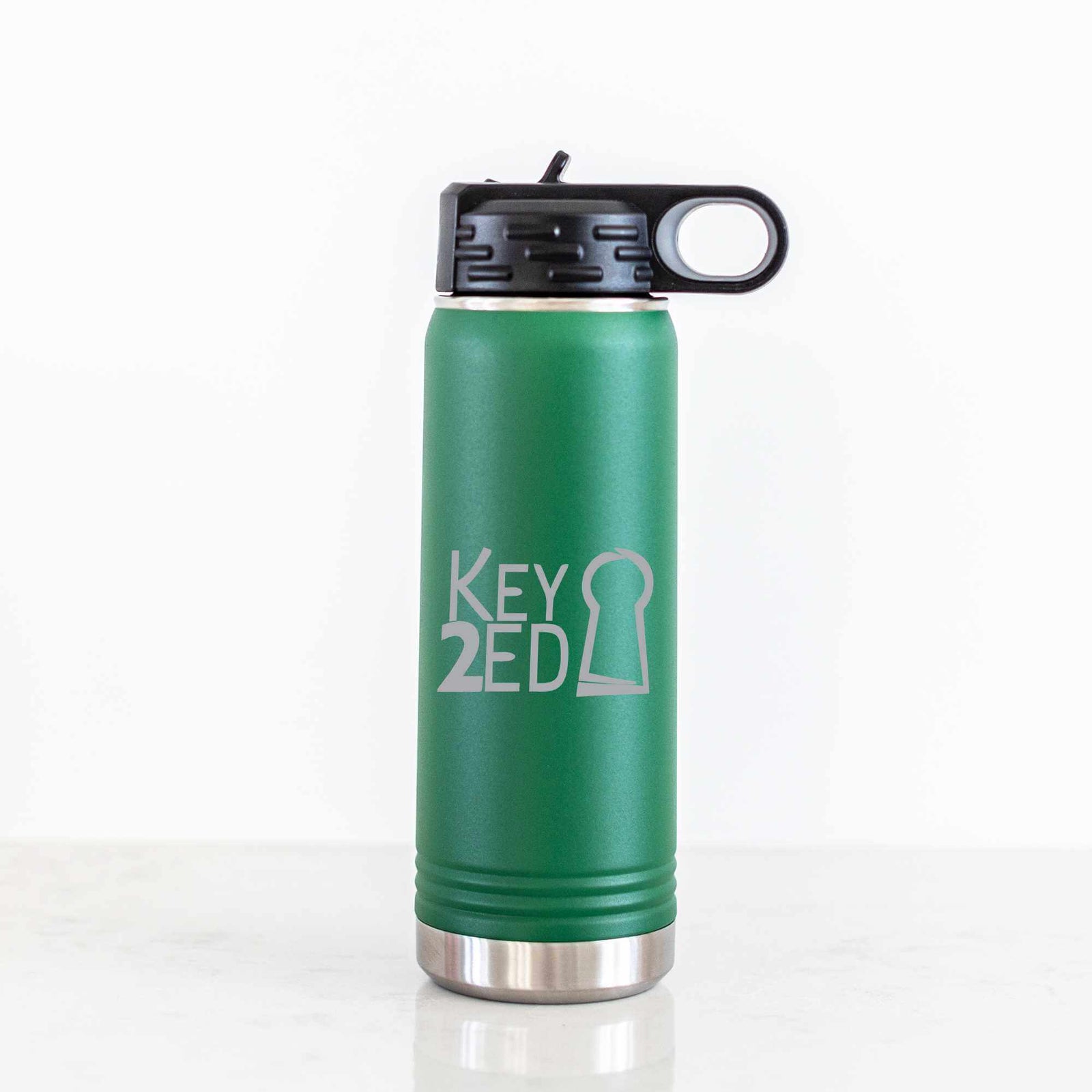 Steel Water Bottle with Business Logo - 20 oz