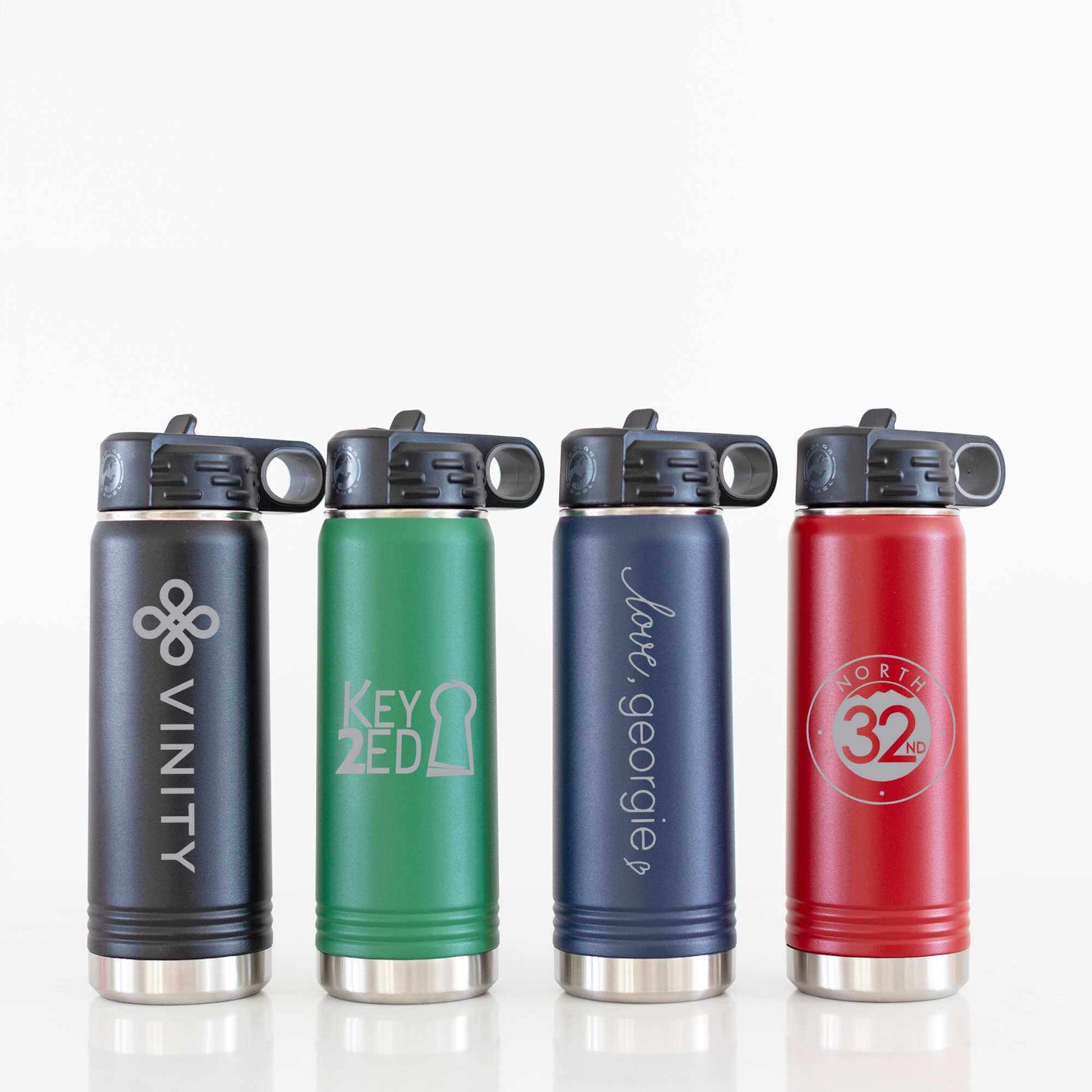 Steel Water Bottle with Business Logo - 20 oz