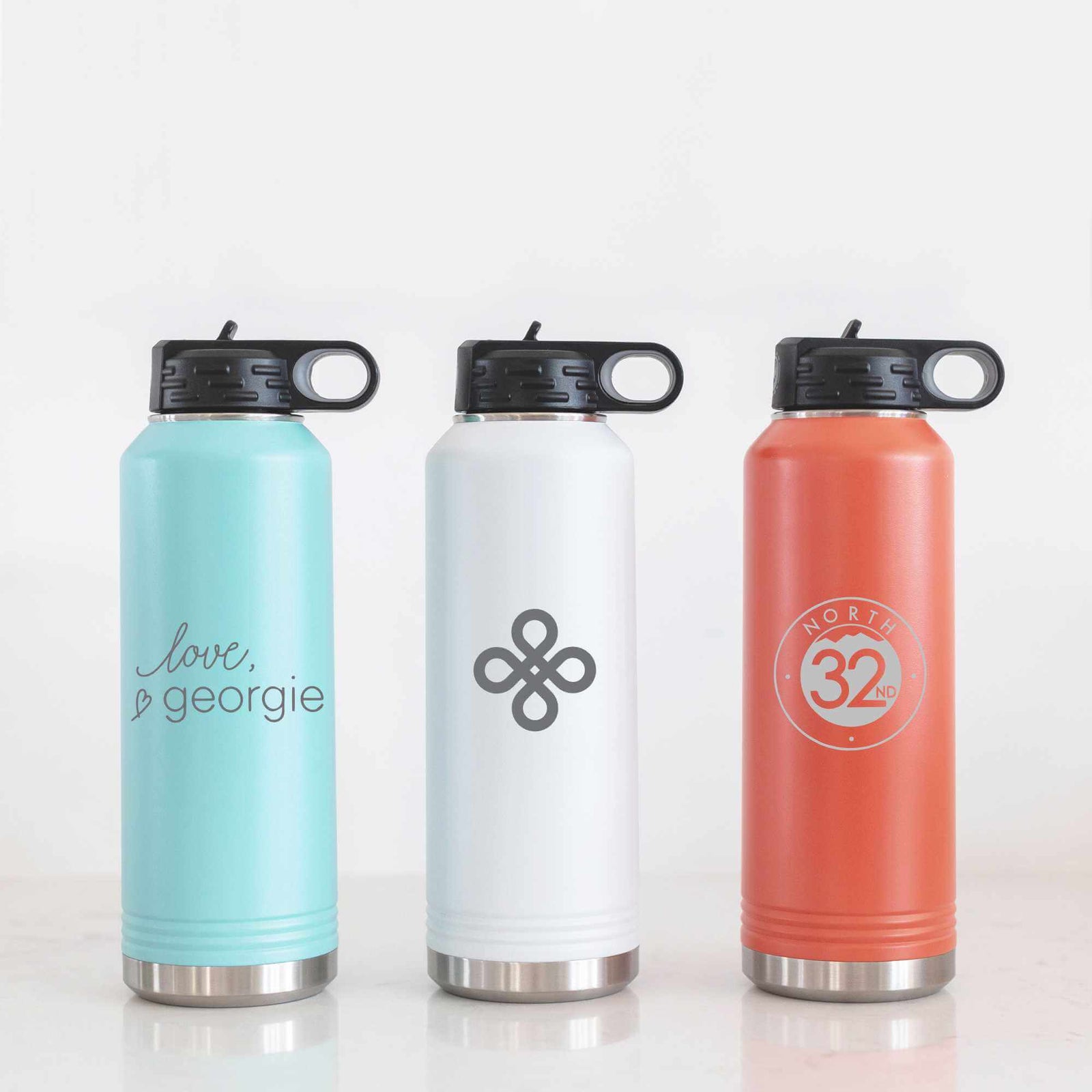 40 oz Insulated Steel Water Bottle with Business Logo