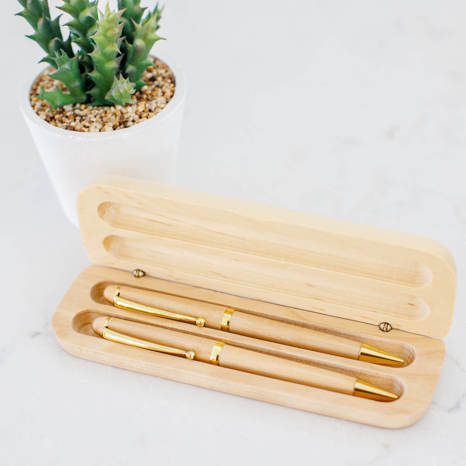 Business Logo - Maple Pen and Pencil with Case