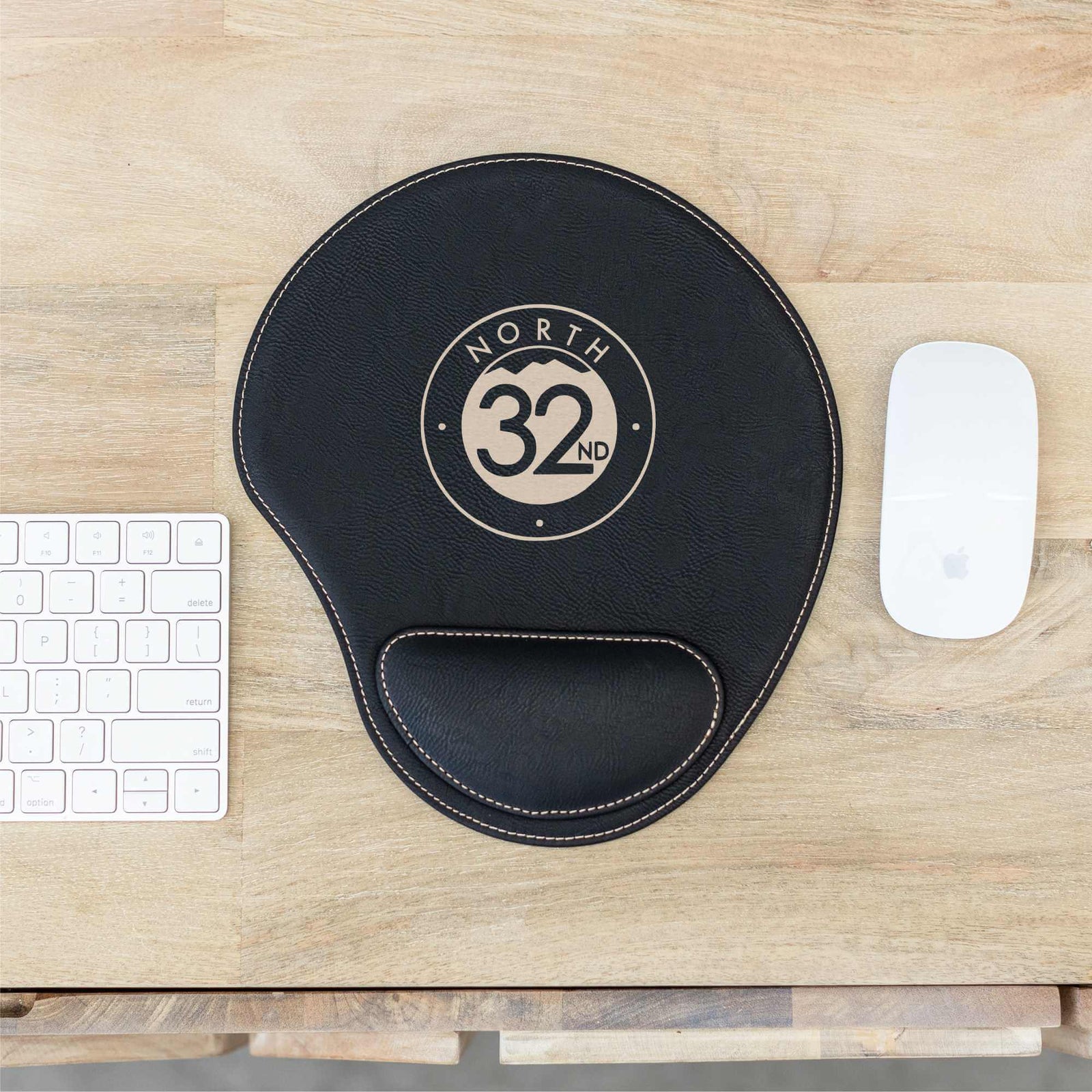 Vegan Leather Mouse Pad with Business Logo