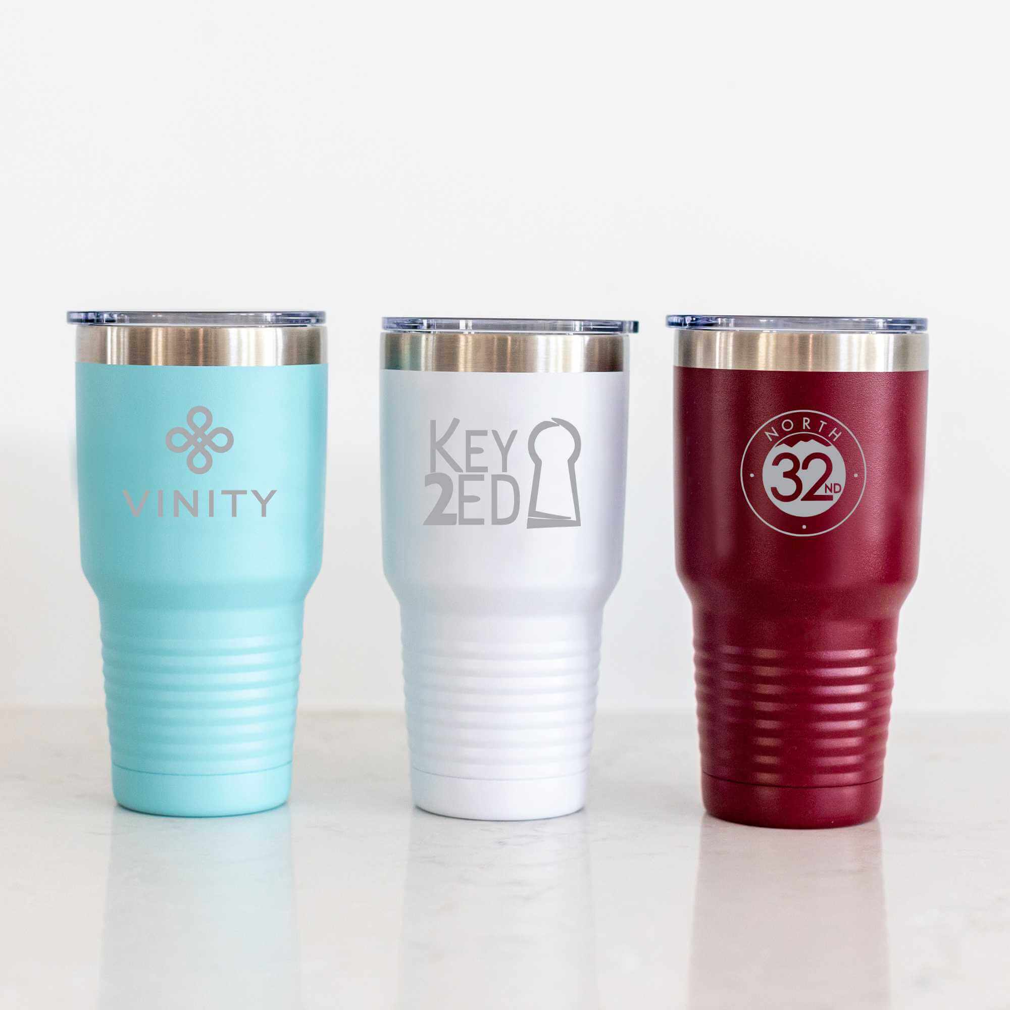 Insulated Ringneck Tumbler with Business Logo - 30 oz.