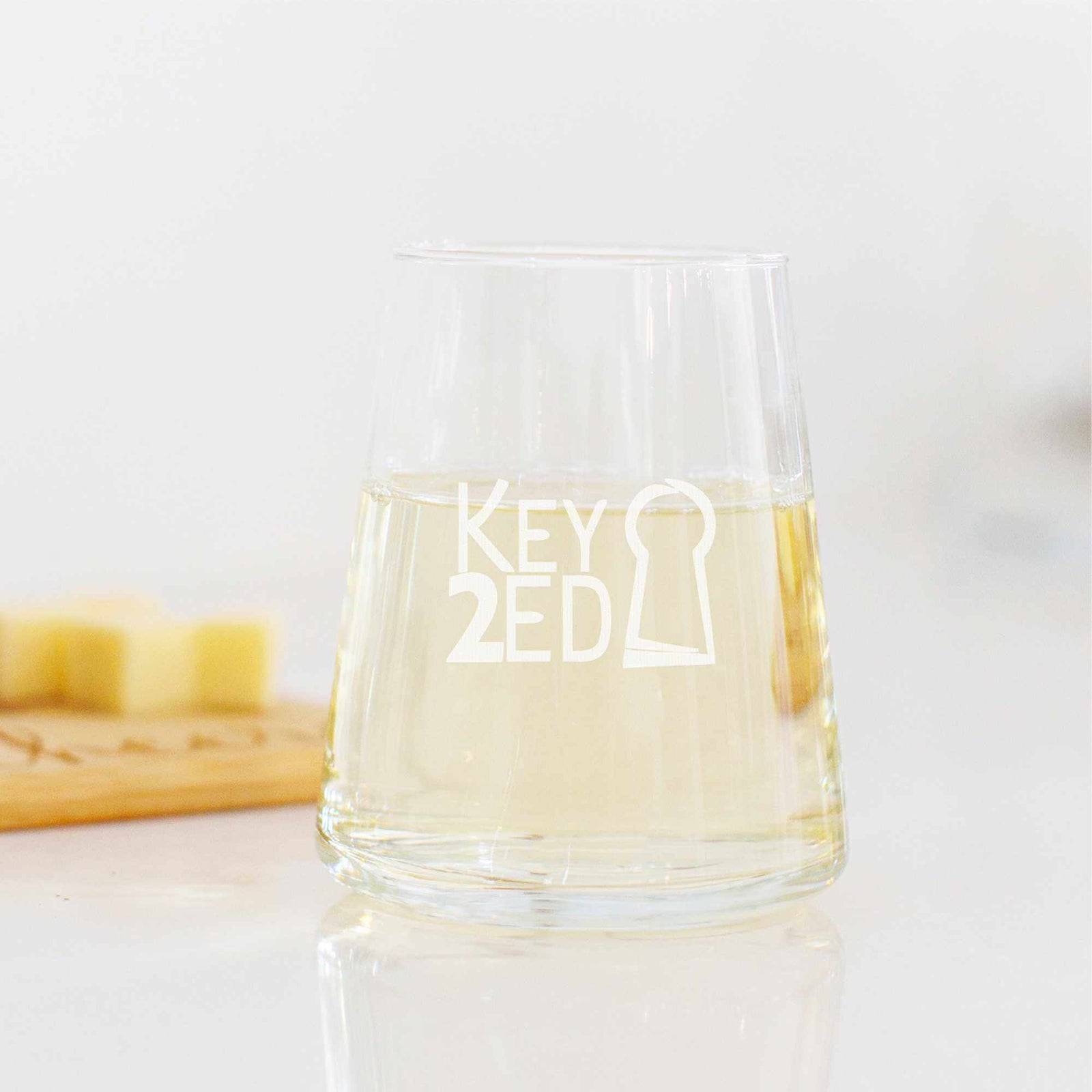 Modern Wine Glass with Business Logo