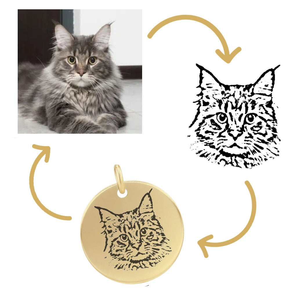 Wedding Bouquet Charm with Pet's Face