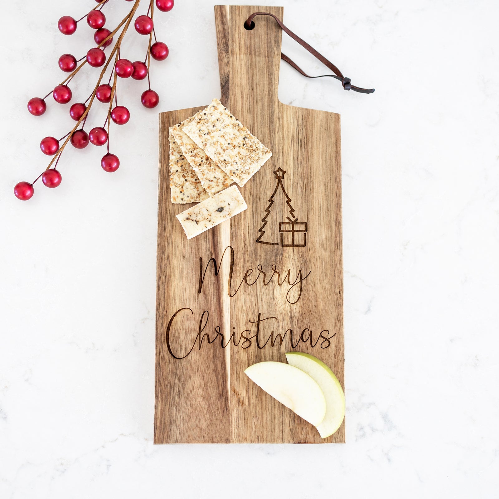 Merry Christmas - Wooden Serving Board