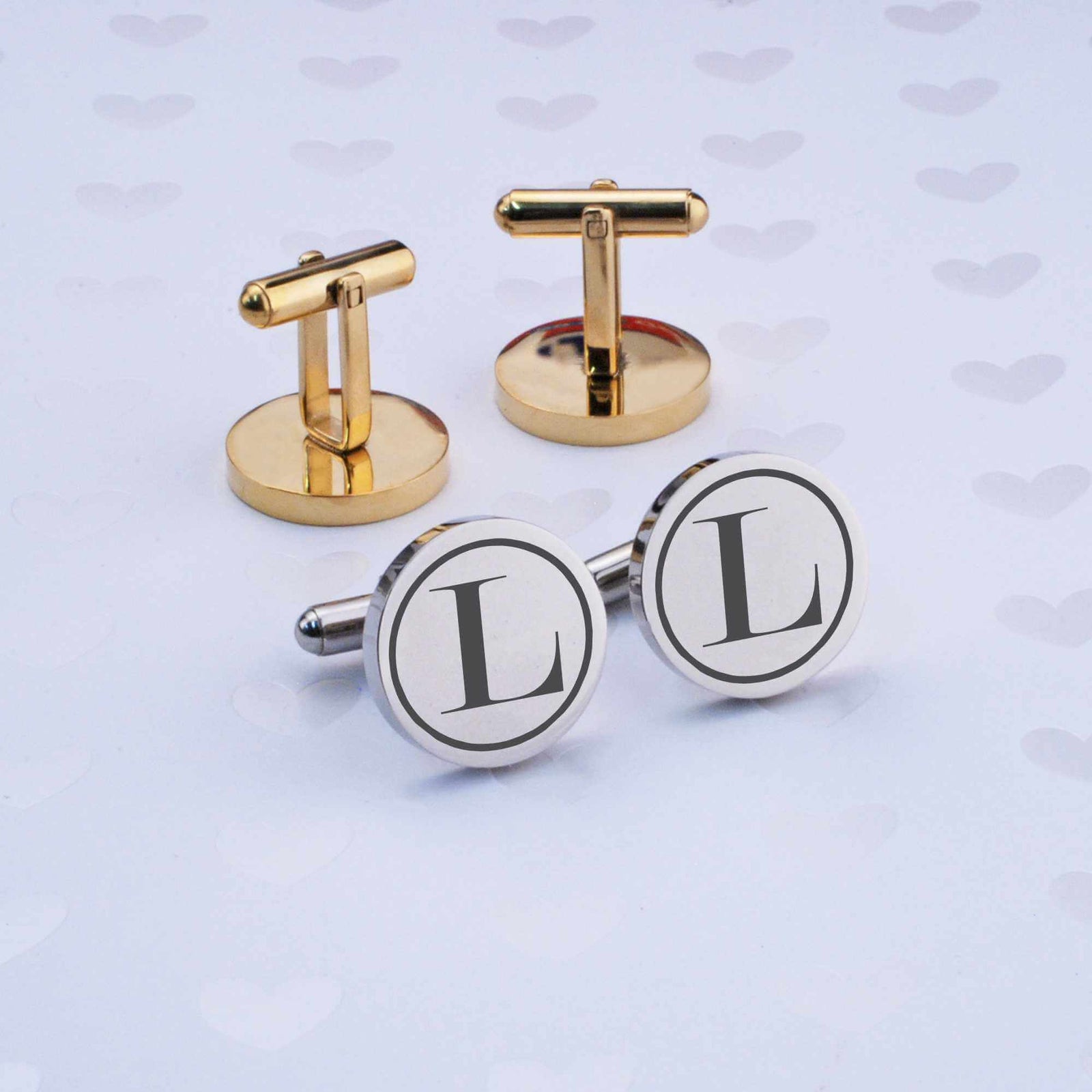 Classic Initial Cufflinks - Round