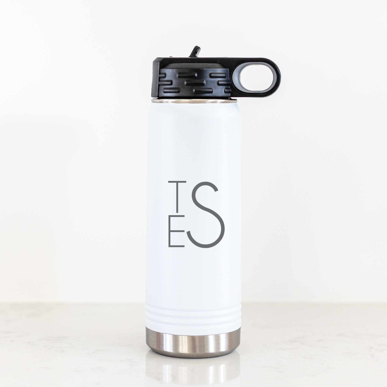 Steel Water Bottle with Monogram - 20 oz