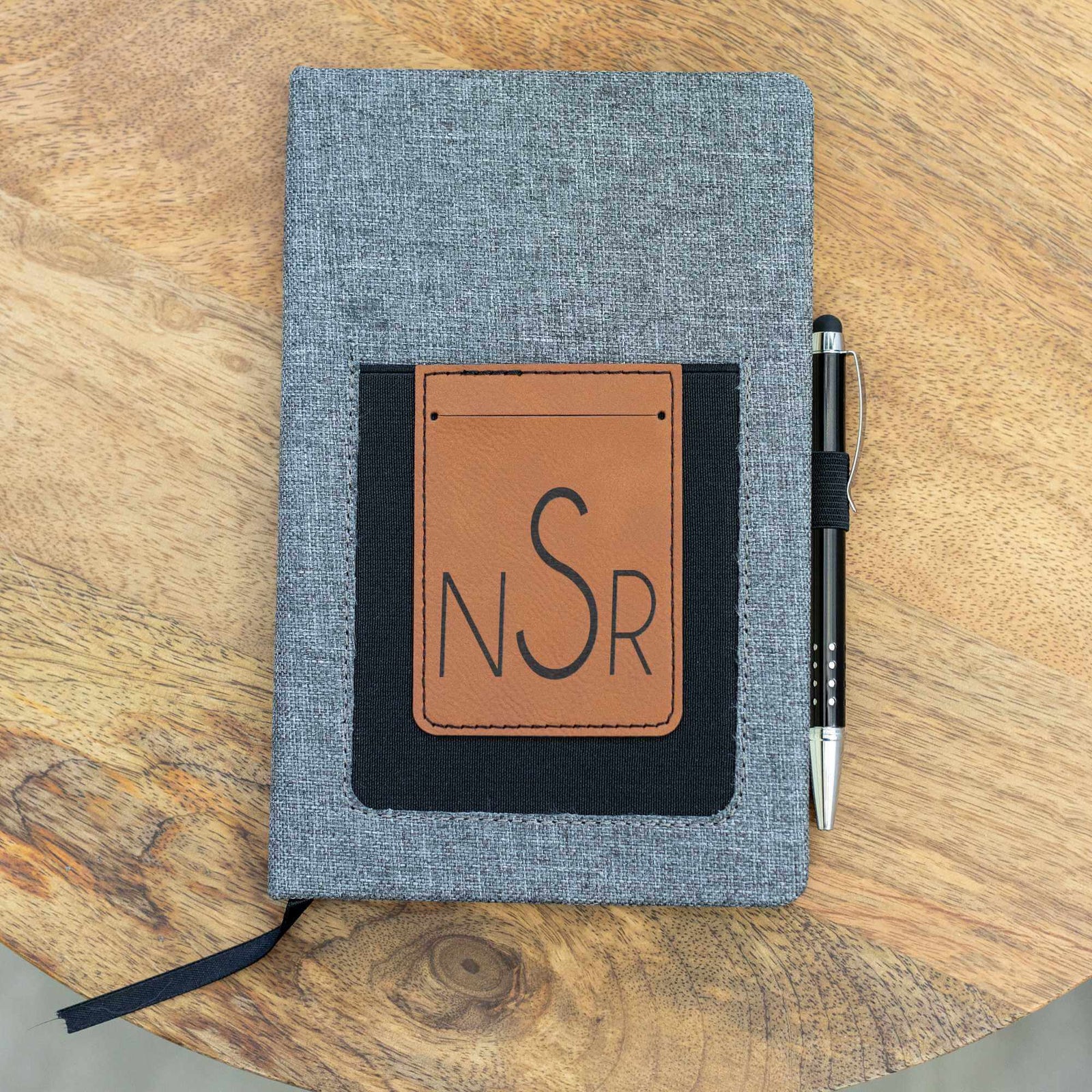 Monogrammed Journal with Cell Phone Pocket and Pen