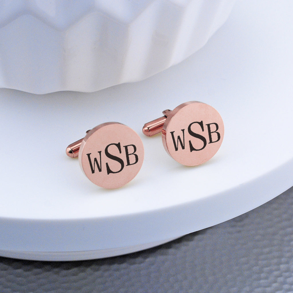 Custom Monogram Cufflinks