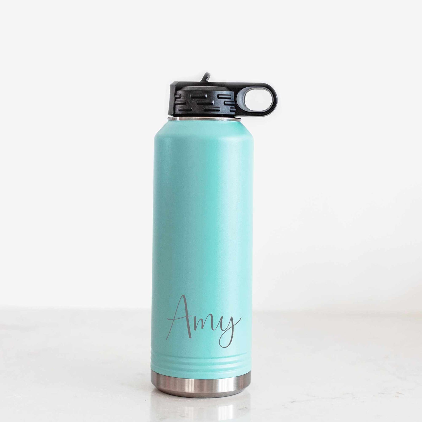 40 oz Insulated Steel Water Bottle with Name