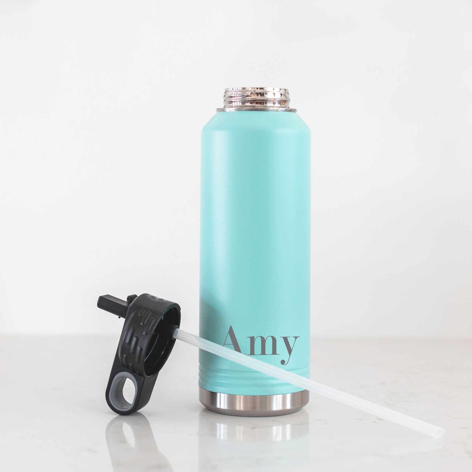 40 oz Insulated Steel Water Bottle with Name