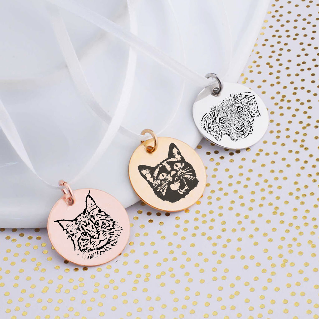 Wedding Bouquet Charm with Pet's Face