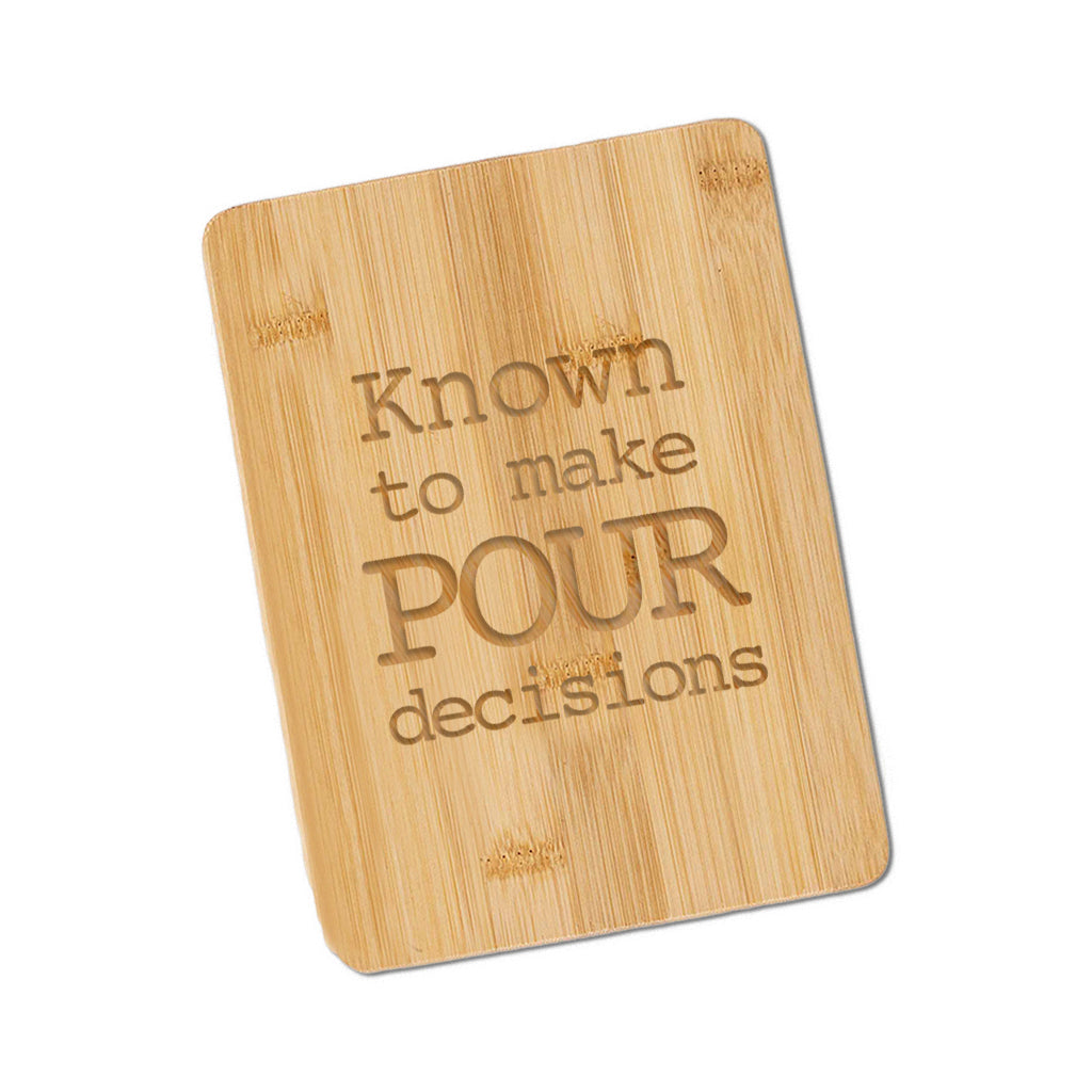 Pour Decisions - Bamboo Bar Board - 6 x 8 inches