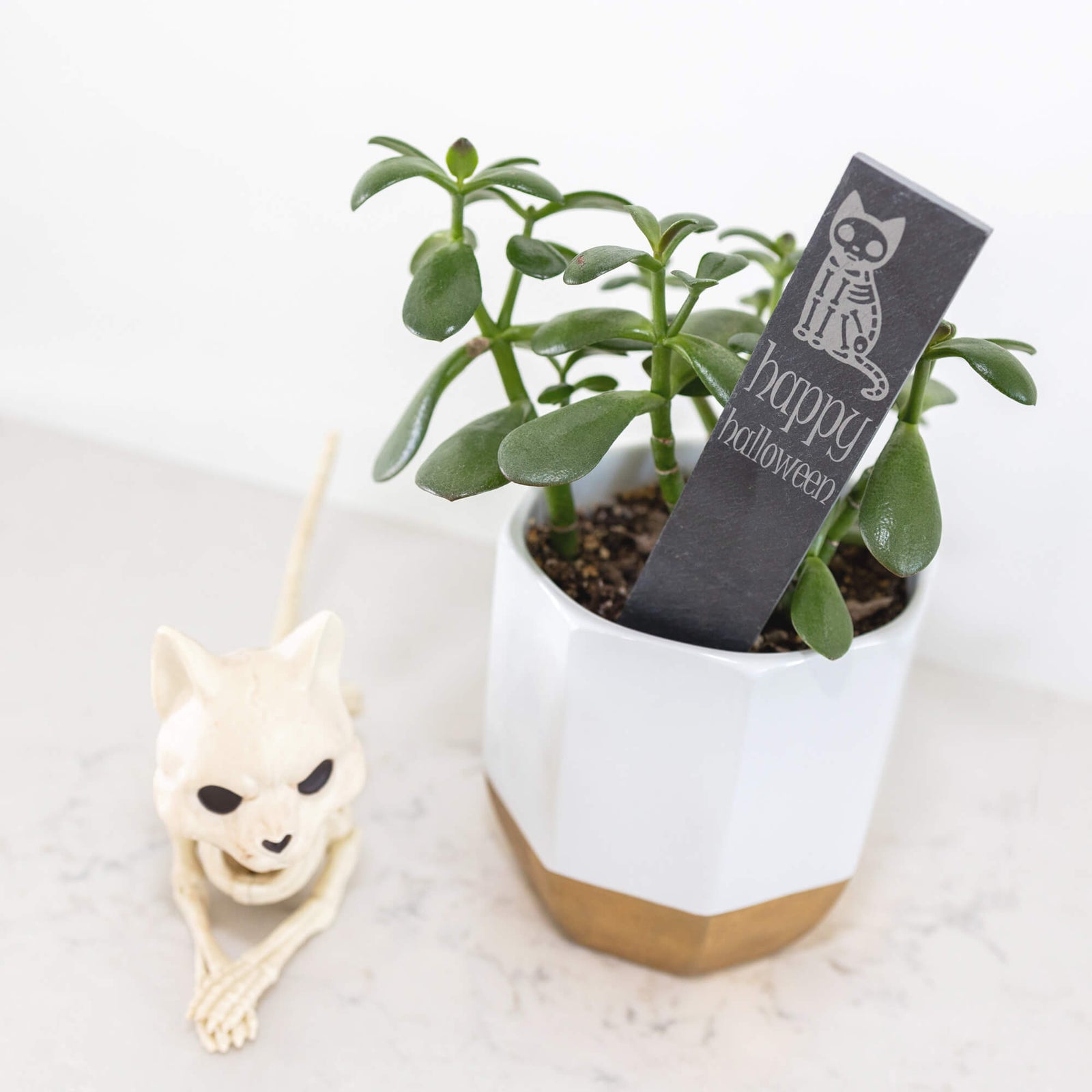 Happy Halloween Cat - Slate Garden Markers