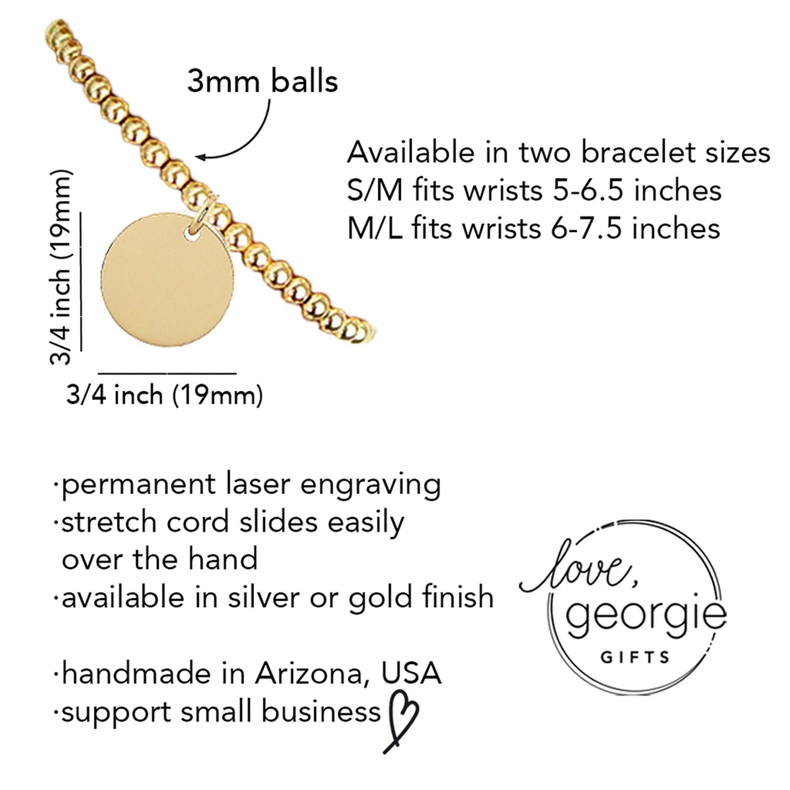 Handwriting Stretch Bracelet