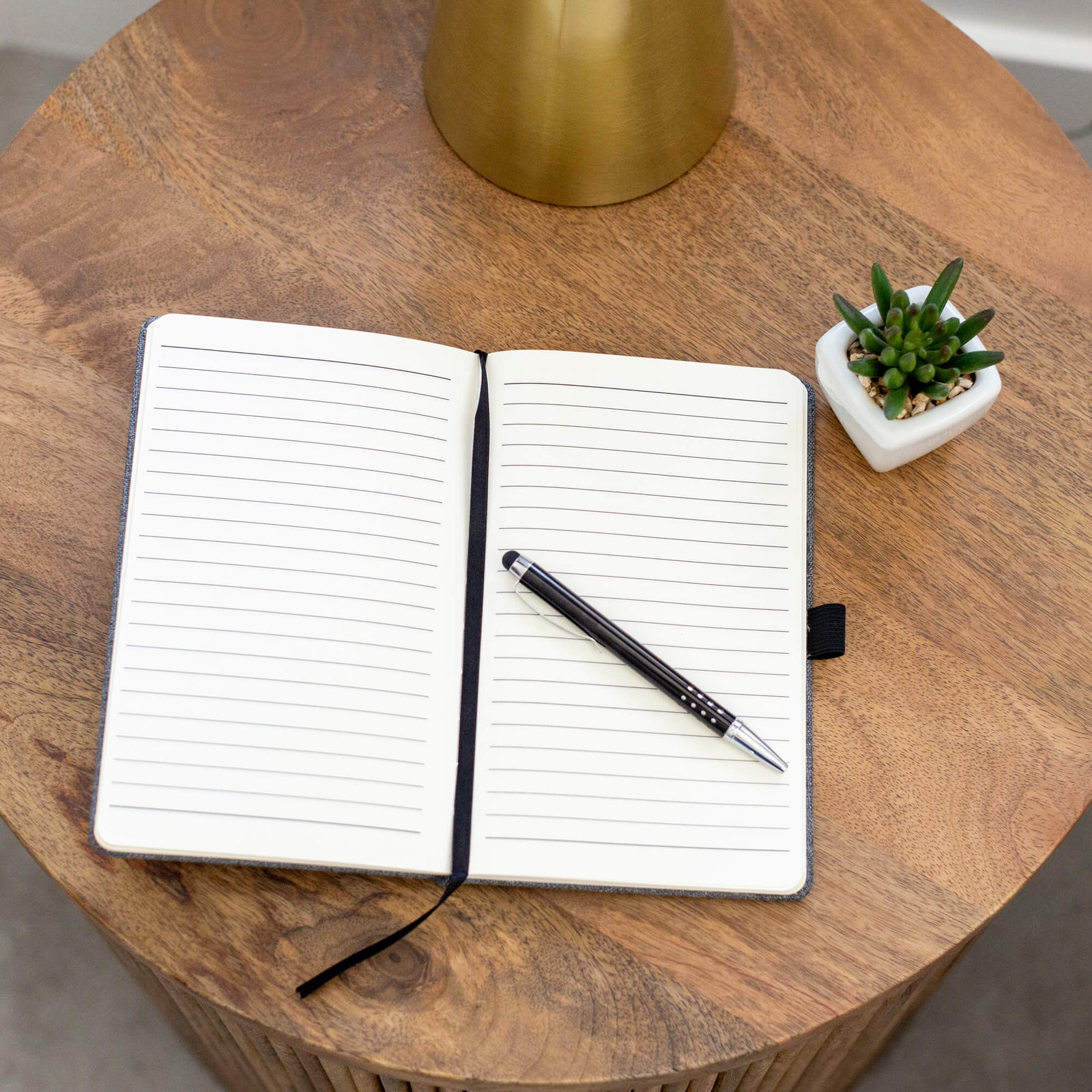 Personalized Journal with Cell Phone Pocket and Pen - Initial