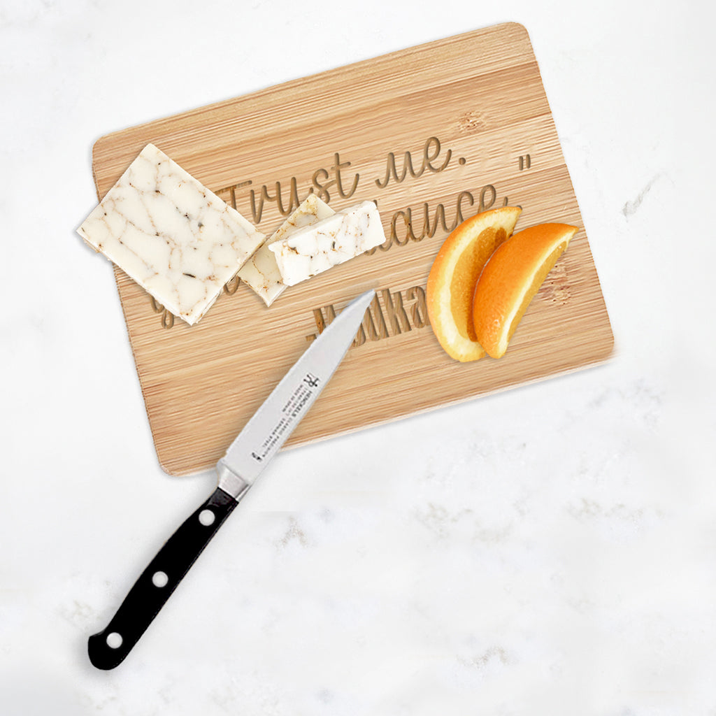 Trust Me You Can Dance - Vodka - Bamboo Bar Board 6" x 8"