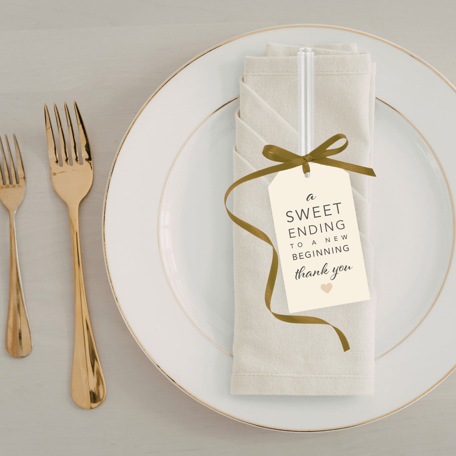 Custom Engraved Wedding Favor Glass Straws