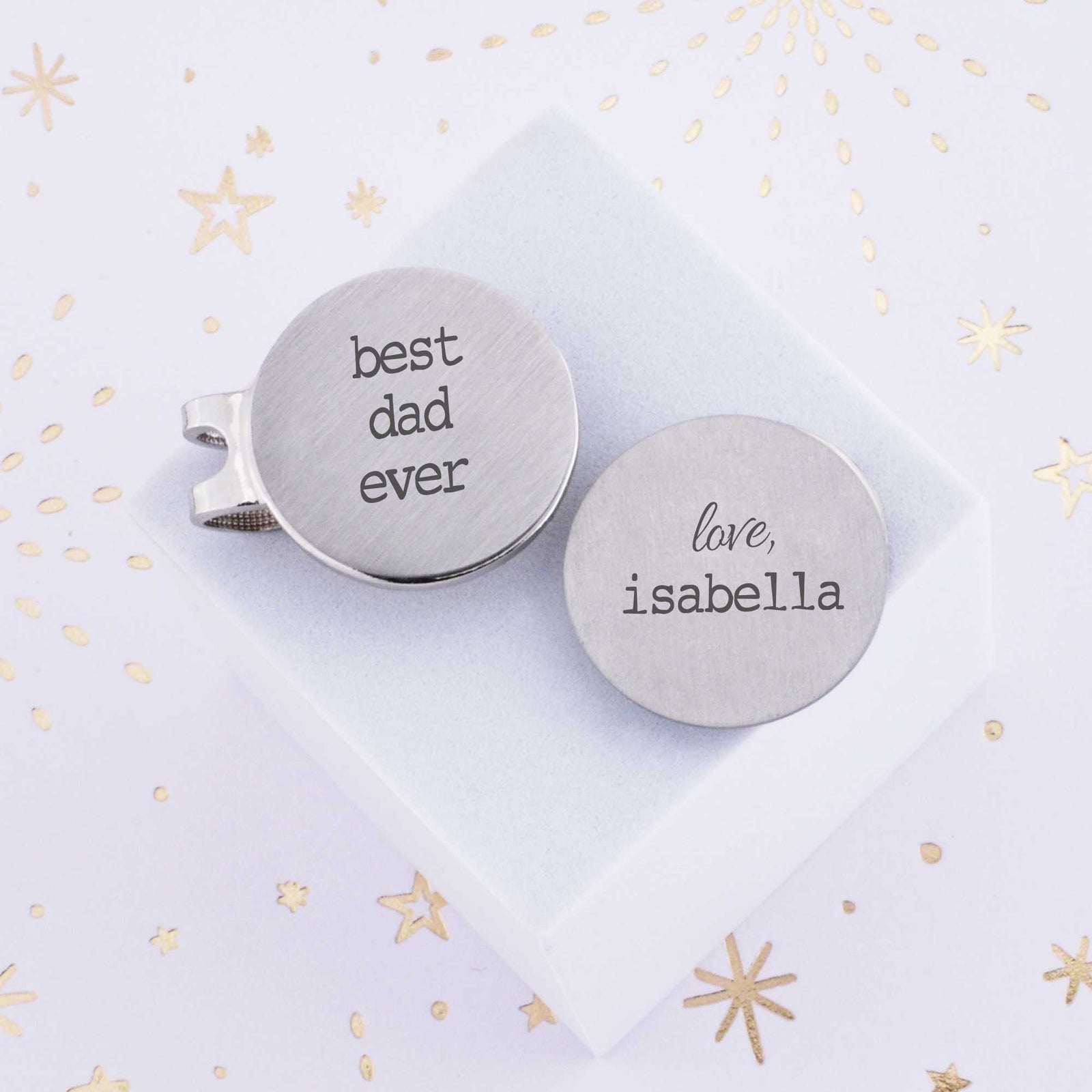 Golf Ball Marker Set - Best Dad Ever with Kids Names