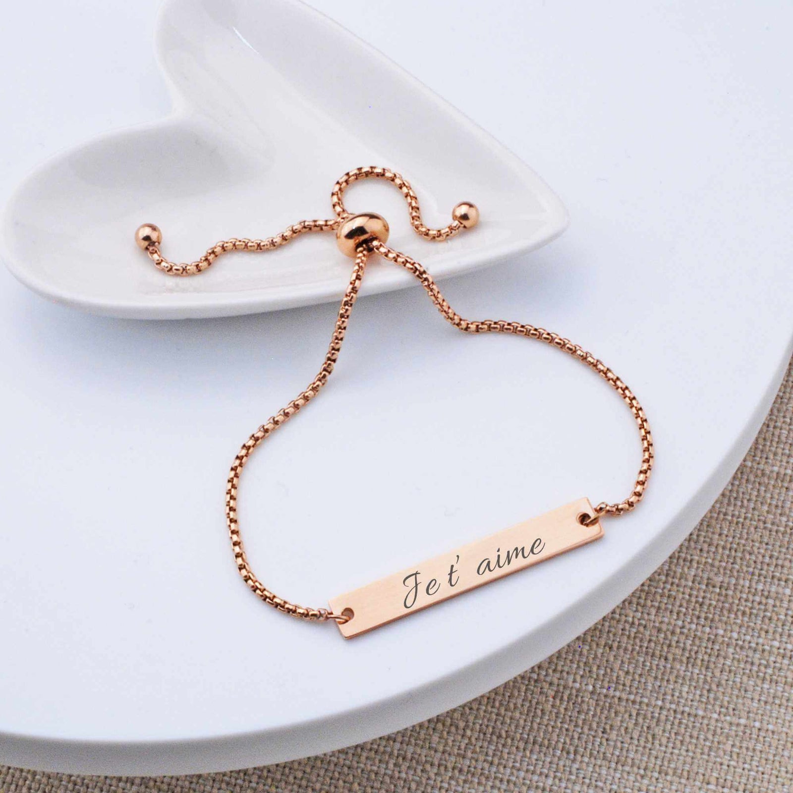 Te Amo - Adjustable Slide Bracelet