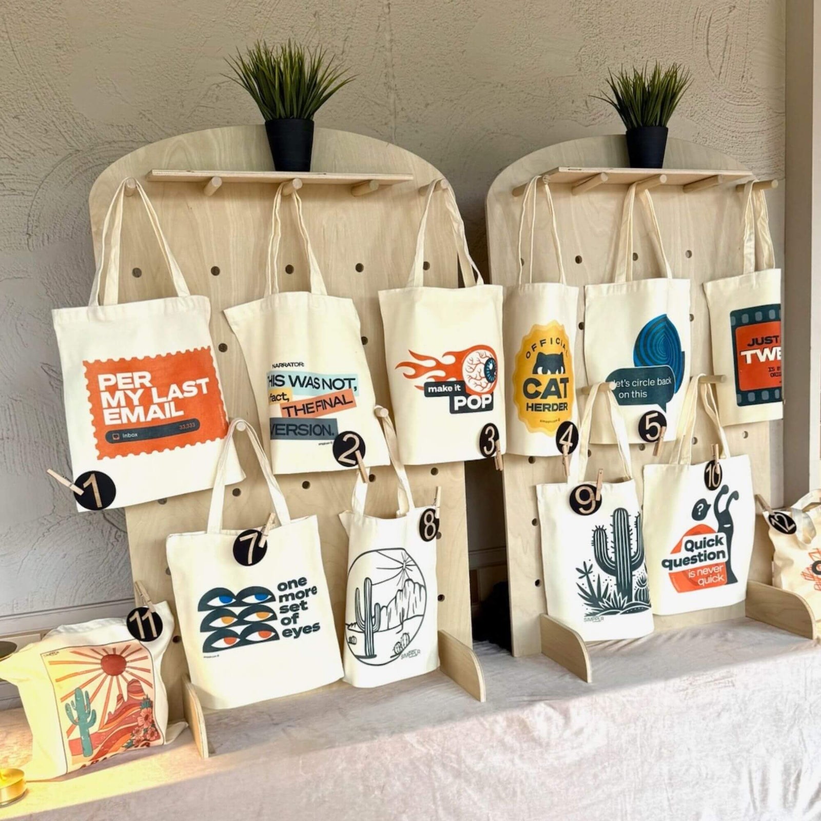 Design-Your-Own Tote Bag Bar in The Lab