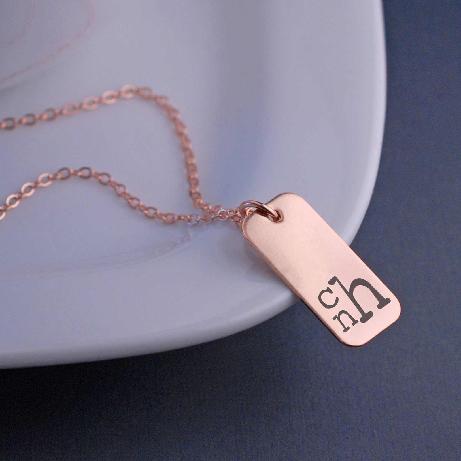 Rectangle Monogram Necklace