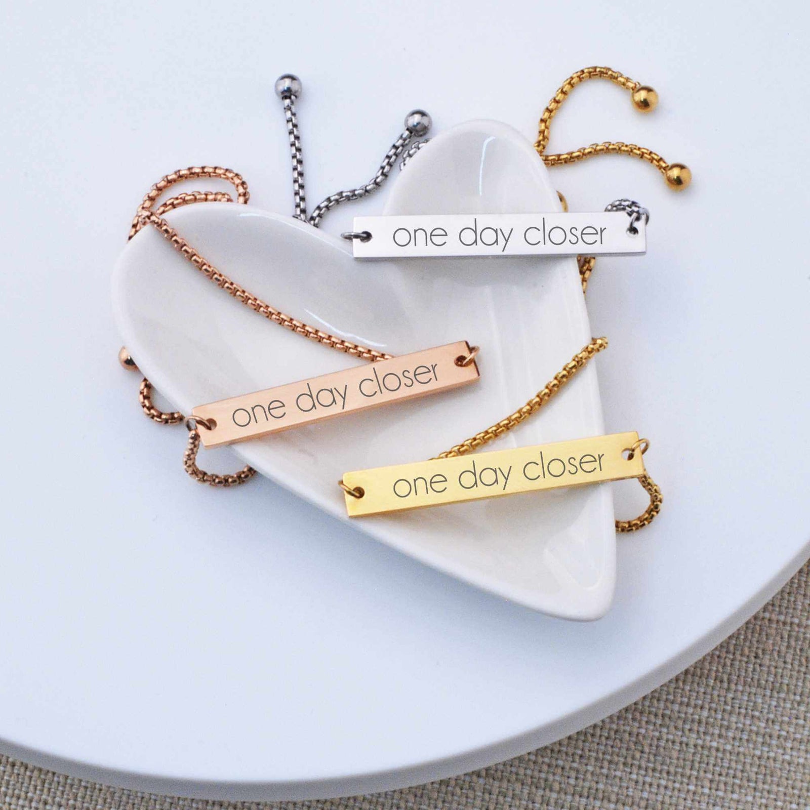 One Day Closer - Adjustable Slide Bracelet