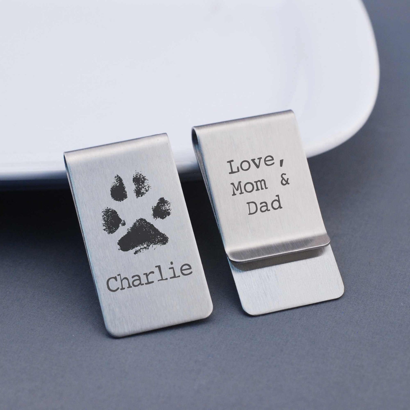 Your Pet's Paw Print - Money Clip for Pet Lover
