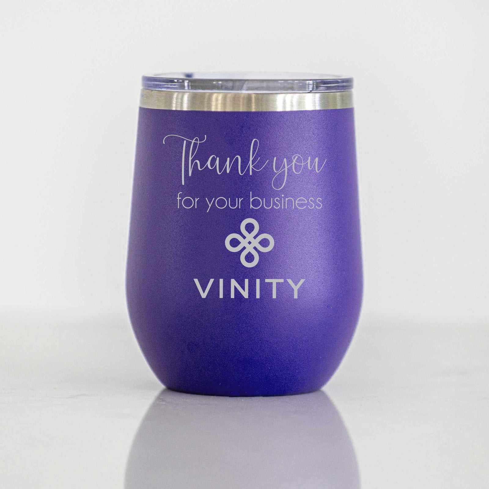 Business Logo Wine Tumblers - 2pc Gift Set